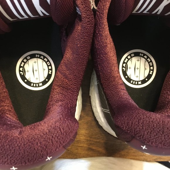 NEW Adidas Boost Harden Vol 3 Maroon Shoes Sz 14.5 - Picture 15 of 16